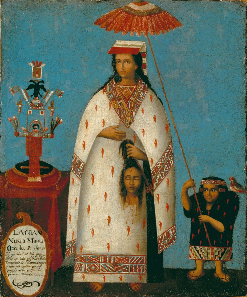 Mama Occollo: Great Princess Mama Occollo, ca. 1850-1870, Cuzco, Peru, Denver Art Museum, Denver, CO, USA.
