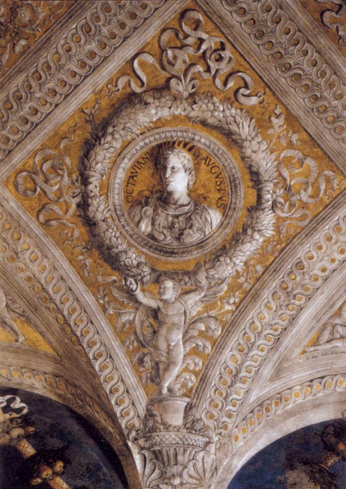 Andrea Mantegna: Andrea Mantegna, The Bridal Chamber, 1465-1474, Ducal Palace, Mantua, Italy. Web Gallery of Art. Detail.
