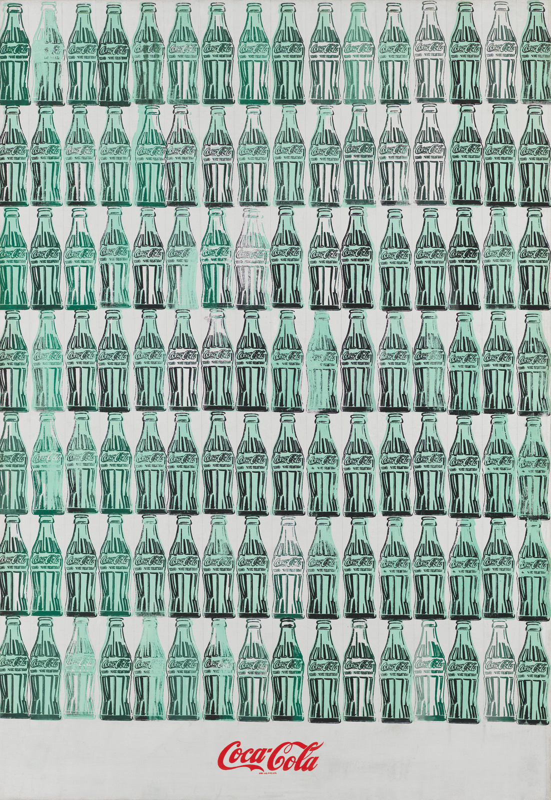 Andy Warhol, Green Coca Cola Bottles, 1962, Acrylic, screenprint and graphite pencil on canvas, Whitney Museum of American Art, New York, NY, USA.