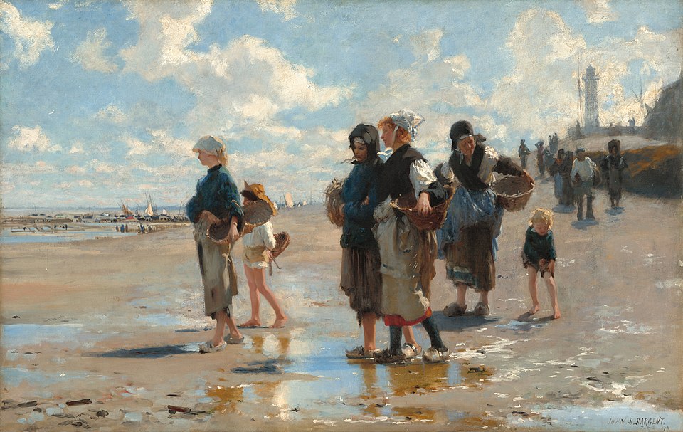 john singer sargent paintings: John Singer Sargent, En route pour la pêche (Setting Out to Fish), 1878, National Gallery of Art, Washington, DC, USA.
