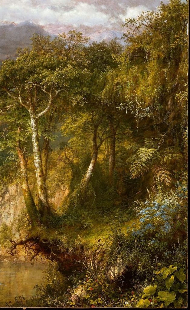 Frederic Church, Heart of the Andes, 1859, The Metropolitan Museum of Art, New York, NY, USA. Detail. 