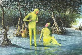 Ted Cate Jr., Swamp Picnic, 2014, Museum of Bad Art, Somerville, MA, USA.