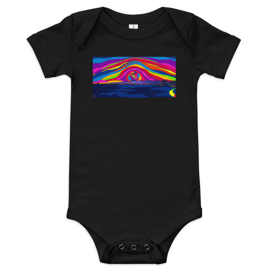 Rose Ave Sunset - Baby short sleeve one piece